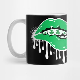 Melting Lips Queen Unique Shamrock St Patricks Day for Women Mug